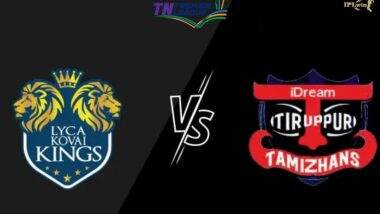 LKK vs IDTT, TNPL 2025 Live Streaming: तमिलनाडु प्रीमियर लीग में आज खेला जाएगा लाइका कोवई किंग्स बनाम आईड्रीम तिरुप्पुर तमीज़हंस का मुकाबला, यहां जानें कैसे उठाएं लाइव मैच का लुफ्त LKK vs IDTT, TNPL 2025 Live Streaming: तमिलनाडु प्रीमियर लीग में आज खेला जाएगा लाइका कोवई किंग्स बनाम आईड्रीम तिरुप्पुर तमीज़हंस का मुकाबला, यहां जानें कैसे उठाएं लाइव मैच का लुफ्त