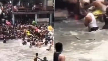 Mussoorie: कैम्पटी फॉल में मस्ती में नहाते लोगों के बीच अचानक आ गया सांप, मची अफरा-तफरी; देखें Video