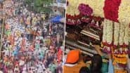 Sant Tukaram Maharaj Palkhi 2025: संत तुकाराम महाराज की पालखी पहुंची पुणे, पिंपरी-चिंचवड़ की सड़कों पर दिखा आस्था का सैलाब (Watch Video)