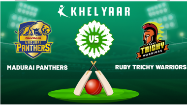RTW vs Madurai P, TNPL 2025 Live Streaming: तमिलनाडु प्रीमियर लीग में आज खेला जाएगा रूबी त्रिची वोर्रियर्स बनाम मदुरै पैंथर्स का मुकाबला, यहां जानें कैसे उठाएं लाइव मैच का लुफ्त RTW vs Madurai P, TNPL 2025 Live Streaming: तमिलनाडु प्रीमियर लीग में आज खेला जाएगा रूबी त्रिची वोर्रियर्स बनाम मदुरै पैंथर्स का मुकाबला, यहां जानें कैसे उठाएं लाइव मैच का लुफ्त