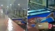 Jabalpur Railway Station: जबलपुर में भारी बारिश! तेज हवा के कारण रेलवे स्टेशन के स्टॉल का फ्रिज ट्रैक पर गिरा, बड़ा हादसा टला;VIDEO