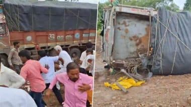 मौत बनकर आ रहा था ट्रक, बाल-बाल बचे दर्जनों इंजीनियर; Maharashtra के बीड जिले का चौंकाने वाला VIDEO वायरल