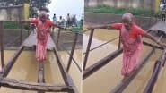 Terrifying Bridge Crossing: झारखंड के बोकारो में खतरनाक जर्जर पूल को पार करती दिखी बुजुर्ग महिला, वीडियो वायरल होने के बाद मरम्मत के आदेश