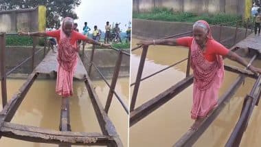 Terrifying Bridge Crossing: झारखंड के बोकारो में खतरनाक जर्जर पूल को पार करती दिखी बुजुर्ग महिला, वीडियो वायरल होने के बाद मरम्मत के आदेश