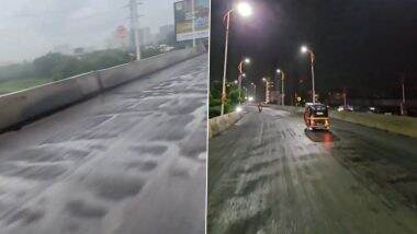 Palava Bridge Condition: उद्घाटन के 24 घंटे के बाद ही पलावा फ्लाईओवर की सड़क उखड़ी, कई वाहन चालक फिसले, डोंबिवली का वीडियो आया सामने;VIDEO