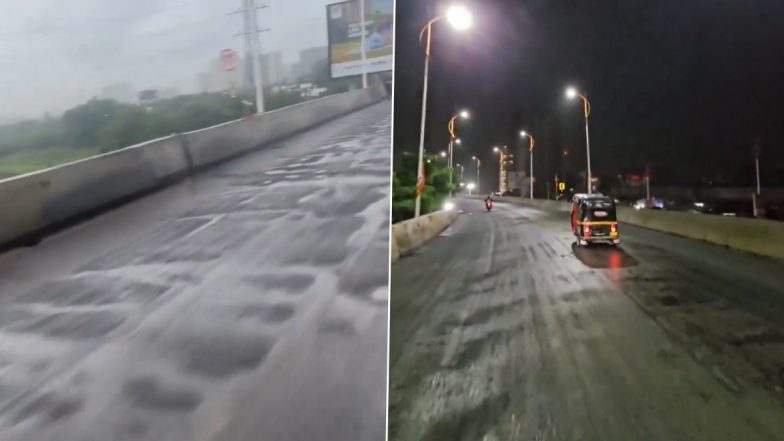 Palava Bridge Condition: उद्घाटन के 24 घंटे के बाद ही पलावा फ्लाईओवर की सड़क उखड़ी, कई वाहन चालक फिसले, डोंबिवली का वीडियो आया सामने;VIDEO