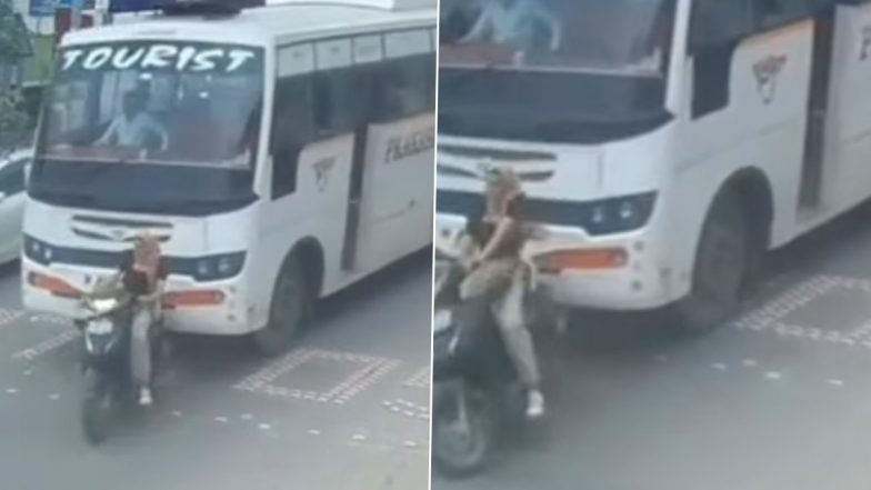 Dehradun Road Accident: देहरादून में भीषण हादसा! स्कूटी सवार युवती को बस ने कुचला, मौके पर हुई मौत, भयावह वीडियो आया सामने; VIDEO