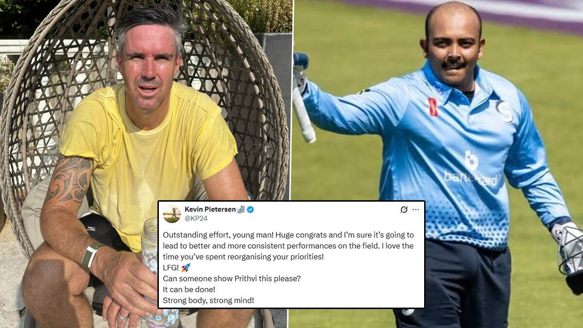 Kevin Pietersen's Advice for Prithvi Shaw: केविन पीटरसन ने सरफराज खान की फिटनेस ट्रांसफॉर्मेशन से हुए इम्प्रेस, पृ‍थ्वी शॉ पर कसा तंज, देखें पोस्ट