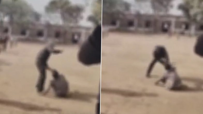 Hapur Shocker: कॉलेज में बर्बरता की हद पार! प्रिंसिपल ने छात्र की मैदान में की बेरहमी से पिटाई, हापुड़ जिले का वीडियो आया सामने; VIDEO