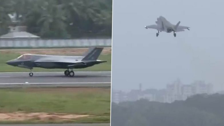 F-35B Fighter Jet India: ब्रिटिश F-35B फाइटर जेट ने केरल एयरपोर्ट से भरी उड़ान, तकनीकी खराबी के कारण 38 दिन बाद हुआ रवाना; VIDEO