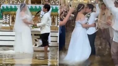 Viral Video: टाइफून व्हिपा भी न रोक सका प्यार! फ़िलिपीनो जोड़े ने बाढ़ग्रस्त चर्च में की शादी, जज़्बा देख भावुक हुए लोग