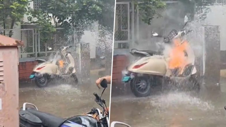 Fire in Electric Scooty: 3 महीने से बेकार पड़ी इलेक्ट्रिक स्कूटी में लगी अचानक आग, सोसाइटी में मचा हड़कंप, पुणे के हड़पसर का VIDEO आया सामने