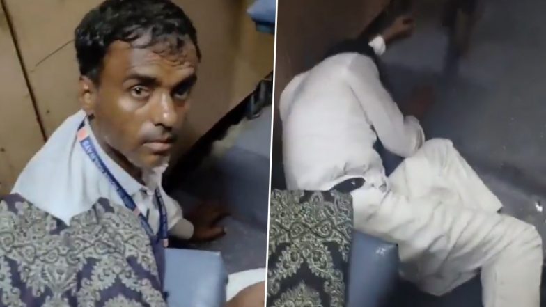 VIDEO: शराब के नशे में धुत रहा ट्रेन का गार्ड, लोको पायलट करते रहा हरी झंडी का इंतज़ार, बागपत का वीडियो आया सामने
