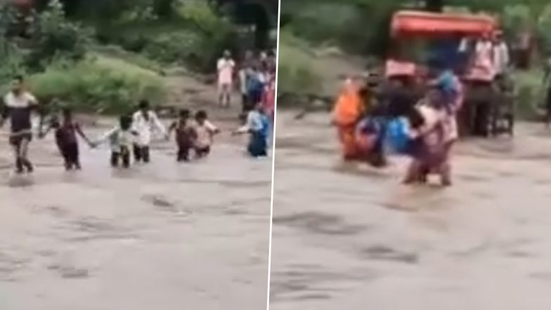 Jharkhand: स्कूल जाने के लिए जान जोखिम में डालते छात्र! उफनती नदी को रोजाना करना पड़ता है पार, झारखंड के चतरा जिले का वीडियो आया सामने;VIDEO