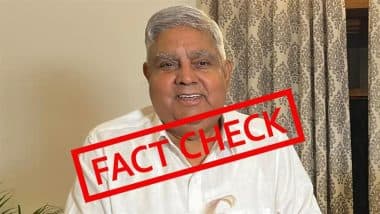 Fact Check: क्या उपराष्ट्रपति जगदीप धनखड़ का दफ्तर सील कर दिया गया है? जानें वायरल दावे की असली सच्चाई