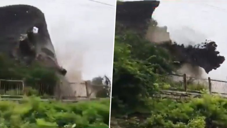 Akola: महाराष्ट्र के अकोला में सैकड़ों वर्ष पुराने ऐतिहासिक किले का बुर्ज गिरा, बाल-बाल बचे लोग; VIDEO