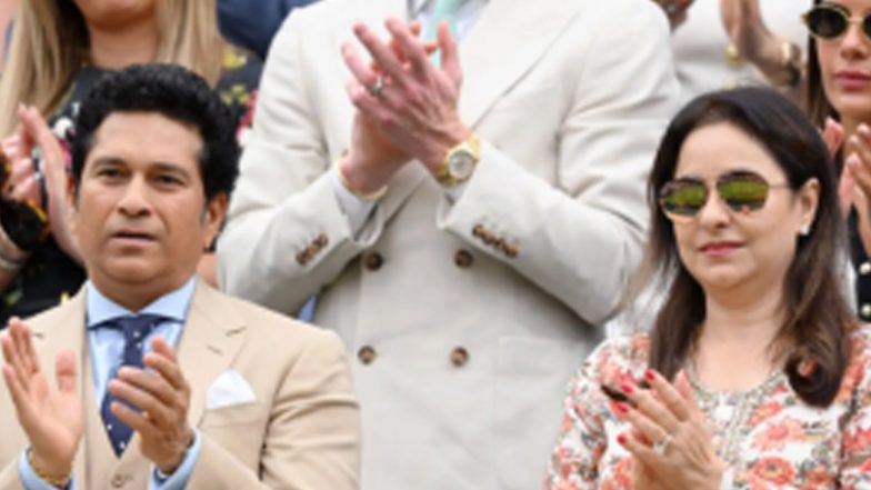 Fact Check: क्या भारत बनाम इंग्लैंड टेस्ट मैच के दौरान सचिन तेंदुलकर और उनकी पत्नी अंजली ने दी शुभमन गिल को स्टैंडिंग ओवेशन? जानिए विंबलडन 2024 की वायरल फोटो की सच्चाई