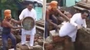 Doctor Fell Into the Pit: एमपी के सिवनी में मंदिर निर्माण के दौरान हवाबाजी करते हुए गड्ढे में गिरे डॉक्टर, उसके बाद जो हुआ देखें वीडियो