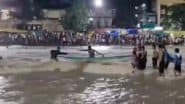 VIDEO: नाशिक में उफनती गोदावरी नदी के बीच फंसा युवक, पिलर को पकड़कर कई देर तक रहा खड़ा, लोगों ने जान पर खेलकर बचाई जान