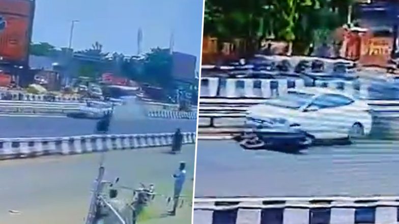 Barabanki Road Accident: कार सवार ने बाइक को मारी टक्कर, कई दूर तक घसीटा, 1 की मौत, बाराबंकी के एक्सीडेंट का वीडियो आया सामने; VIDEO
