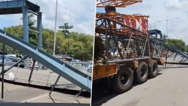 Bridge Collapse: लखनऊ प्रयागराज नेशनल हाईवे का फुटओवर ब्रिज टूटा, रायबरेली में बड़ा हादसा टला, क्रेन की मदद से हटाया;VIDEO