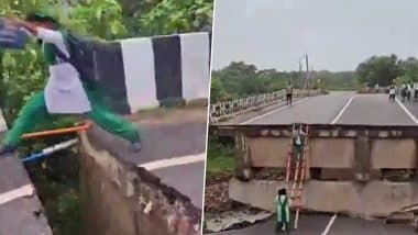 Jharkhand: छात्रों की मजबूरी! जान जोखिम में डालकर कर रहे है टूटा हुआ ब्रिज पार, झारखंड के खूंटी जिले का वीडियो आया सामने;VIDEO
