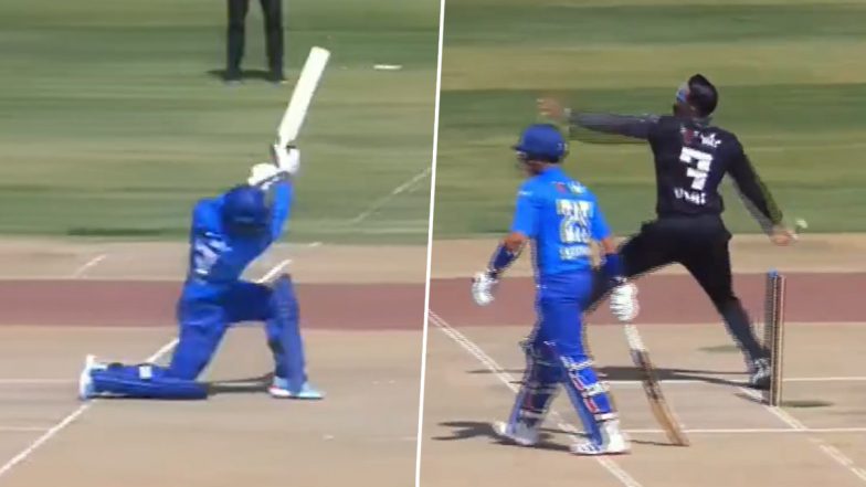 Hassan Eisakhil Smashes Father Mohammad Nabi For Six: शपगीजा लीग 2025 में हसन इसाखिल ने अपने पिता मोहम्मद नबी की गेंद पर लगाया जोरदार छक्का, देखें वीडियो