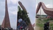 VIDEO: मुहर्रम के जुलूस के दौरान 170 फीट ऊंचा ताज़िया गिरा, लोगों में मची अफरा तफरी, लखीमपुर खीरी का वीडियो आया सामने