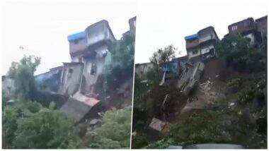 Mumbai Rain: मुंबई में भारी बारिश का कहर! टेकरी पर बने कई मकान और दीवारें कुछ ही सेकंड में ध्वस्त, देखें VIDEO