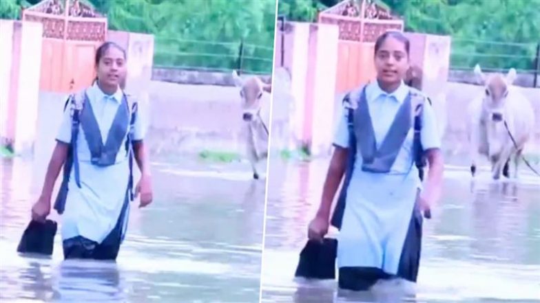 Neta Ji Tum Mauj Karo! राजस्थान की स्कूली छात्रा का बाढ़ग्रस्त गांव की सड़कों पर नेताओं को तंज करते वीडियो वायरल