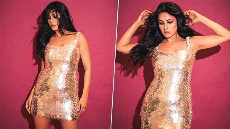 Shehnaaz Gill Glamorous Look: शहनाज गिल की लेटेस्ट ग्लैमरस तस्वीरों ने सोशल मीडिया पर मचाया धमाल, गोल्डन ड्रेस में ढाया कहर (View Pics)