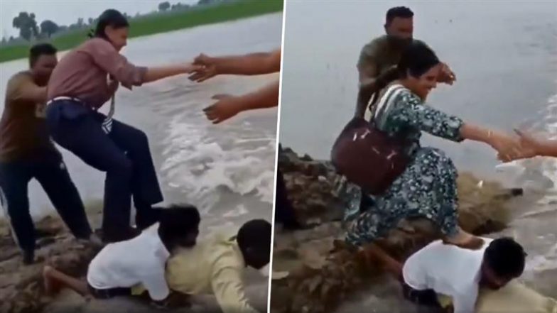 Punjab: मोगा में प्राकृतिक आपदा में मानवता की मिसाल, ग्रामीणों ने मानव ब्रिज बनकर बच्चों को बहते पानी से बचाया