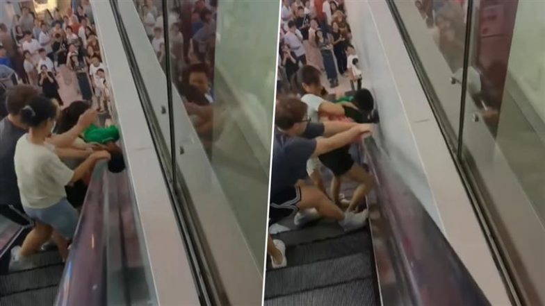 Viral Video: एस्केलेटर की रेलिंग और दीवार के बीच फंसा लड़के का सिर, काफी मशक्कत के बाद निकाला गया
