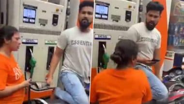 Woman Threatens Men: लखनऊ पेट्रोल पंप पर महिला ने पुरुषों को दी गंदी गालियां, हाई-वोल्टेज ड्रामे का वीडियो वायरल