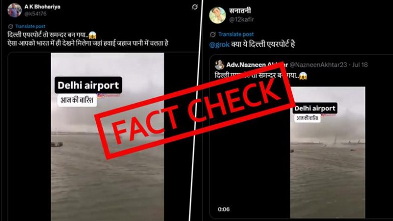 Fact Check: क्या वाकई बारिश के बाद पानी में डूब गया दिल्ली एयरपोर्ट का रनवे? जानिए वायरल वीडियो की असली सच्चाई