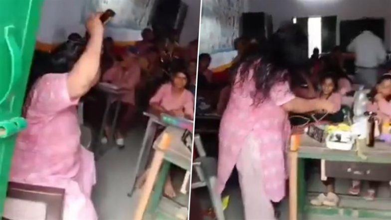 UP: बुलंदशहर में स्कूल प्रिंसिपल क्लास में गाना सुनते और हेयर मसाज करते हुए कैमरे में कैद, वीडियो वायरल होने के बाद सस्पेंड