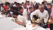 VIDEO: लखनऊ आम महोत्सव में मची लूट, बोरे-थालियों के साथ टूट पड़े लोग; थोड़ी देर पहले ही शामिल हुए थे CM योगी