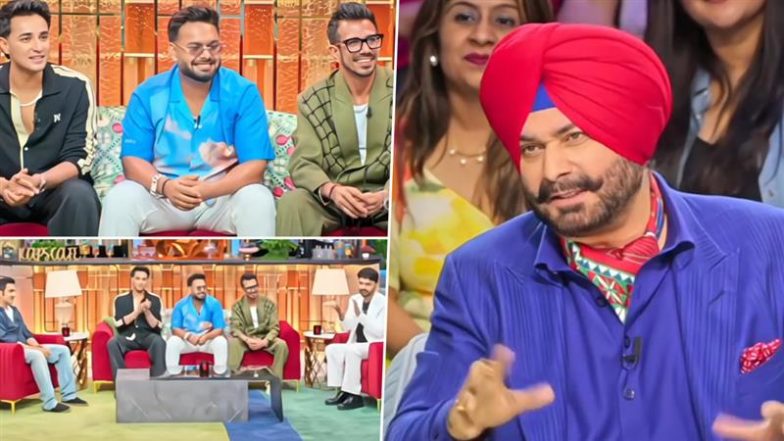 Sidhu Pulled Yuzvendra Chahal's leg: द ग्रेट इंडियन कपिल शो में नवजोत सिंह सिद्धू&nbsp;ने खिंची&nbsp;युजवेंद्र चहल&nbsp;की टांग,&nbsp;डेटिंग रूमर्स पर मजेदार नोकझोंक का वीडियो वायरल
