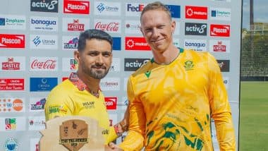 ZIM vs SA Tri-Nation Series 4th T20I 2025 Dream11 Team Prediction: जिम्बाब्वे बनाम दक्षिण अफ्रीका टी20I ट्राई सीरीज़ के चौथे टी20 में होगी कांटे की टक्कर, यहां जानिए कैसे चुने बेस्ट ड्रीम11 फैंटेसी प्लेइंग इलेवन ZIM vs SA Tri-Nation Series 4th T20I 2025 Dream11 Team Prediction: जिम्बाब्वे बनाम दक्षिण अफ्रीका टी20I ट्राई सीरीज़ के चौथे टी20 में होगी कांटे की टक्कर, यहां जानिए कैसे चुने बेस्ट ड्रीम11 फैंटेसी प्लेइंग इलेवन
