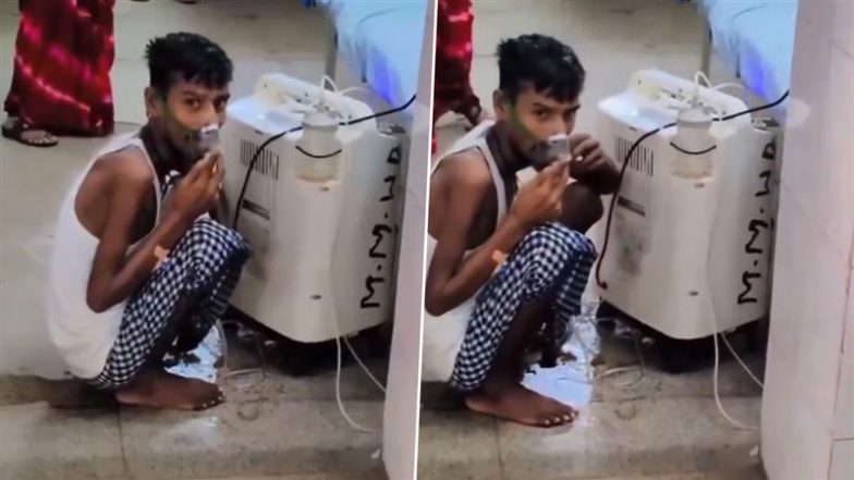 VIDEO: आजमगढ़ में वेंटिलेटर पर हेल्थ सिस्टम! टीबी मरीज जमीन पर बैठकर खुद ले रहा ऑक्सीजन, अखिलेश यादव ने योगी सरकार को घेरा