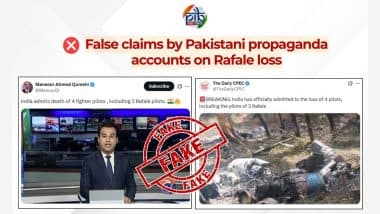 FACT CHECK: क्या भारत ने अपने 4 वायुसेना पायलट खो दिए, जिनमें से 3 राफेल फाइटर जेट से जुड़े थे? पाकिस्तानी हैंडल्स के झूठे अफवाह से रहें सावधान