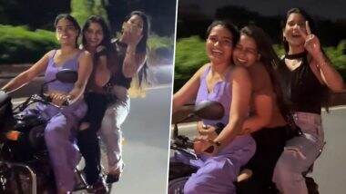 जयपुर की सड़कों पर 'पापा की परियों' का बाइक स्टंट, हेलमेट के बिना की ट्रिपल राइडिंग; VIDEO वायरल जयपुर की सड़कों पर 'पापा की परियों' का बाइक स्टंट, हेलमेट के बिना की ट्रिपल राइडिंग; VIDEO वायरल