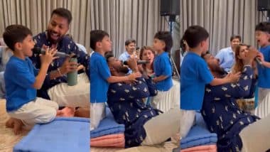 Krunal Pandya's Son Kavir's Birthday Celebration: क्रुणाल पंड्या के बेटे कविर के तीसरे जन्मदिन के जश्न में हार्दिक पंड्या और अगस्त्य ने कीर्तन में गया 'महादेव, महादेव', देखें खुबसूरत वीडियो