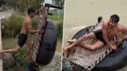 Desi Jugaad Viral Video: देसी खाट पर बैठकर पानी में मजे करता दिखा शख्स, आपने पहले नहीं देखा होगा ऐसा जुगाड़