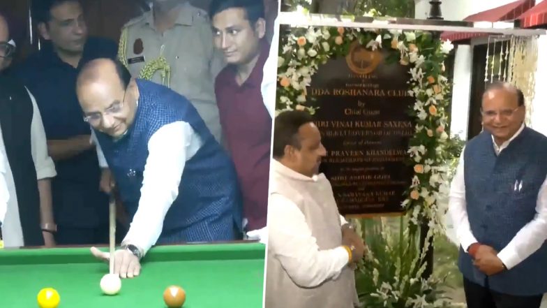 Delhi: दिल्ली के उपराज्यपाल VK सक्सेना ने धरोहर रोशनआरा क्लब का किया अनावरण, स्नूकर में आजमाया हाथ; देखें VIDEO