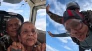 Skydiving Video: 80 साल की दादी ने 10000 फीट से लगाई छलांग, जन्मदिन पर बना डाला नया रिकॉर्ड!