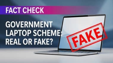 Fact Check: क्या सरकार सच में दे रही है 'फ्री लैपटॉप'? जानें 'वन स्टूडेंट वन लैपटॉप योजना' की हकीकत Fact Check: क्या सरकार सच में दे रही है 'फ्री लैपटॉप'? जानें 'वन स्टूडेंट वन लैपटॉप योजना' की हकीकत