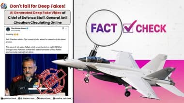 Fact Check: पाकिस्तान ने भारत के 7 फाइटर जेट तबाह किए? जानें CDS जनरल अनिल चौहान के वायरल वीडियो की सच्चाई Fact Check: पाकिस्तान ने भारत के 7 फाइटर जेट तबाह किए? जानें CDS जनरल अनिल चौहान के वायरल वीडियो की सच्चाई