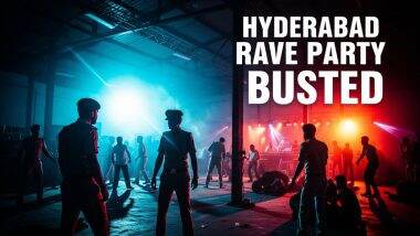 Hyderabad Rave Party Busted: हैदराबाद के पॉश इलाके में चल रही थी रेव पार्टी, पुलिस ने मारा छापा, 11 लोग पकड़े गए Hyderabad Rave Party Busted: हैदराबाद के पॉश इलाके में चल रही थी रेव पार्टी, पुलिस ने मारा छापा, 11 लोग पकड़े गए