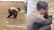 बारिश के पानी में गिरे फोन को काफी देर तक ढूंढता रहा शख्स, नहीं मिला तो निराश होकर लगा रोने (Watch Viral Video)